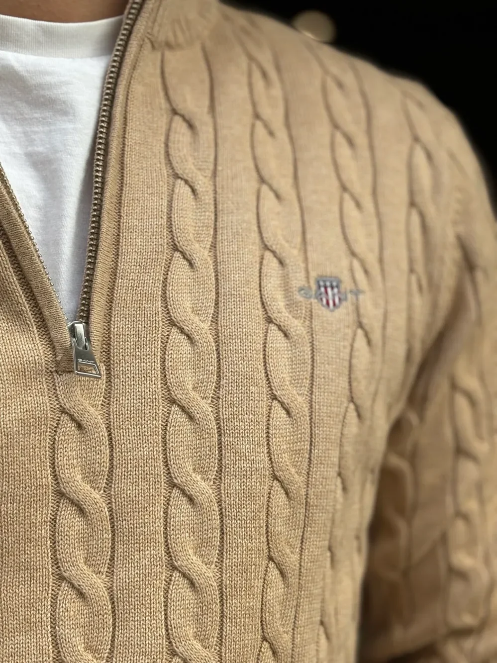 Produktbilde 2 av Cotton Cable Half-zip - Khaki