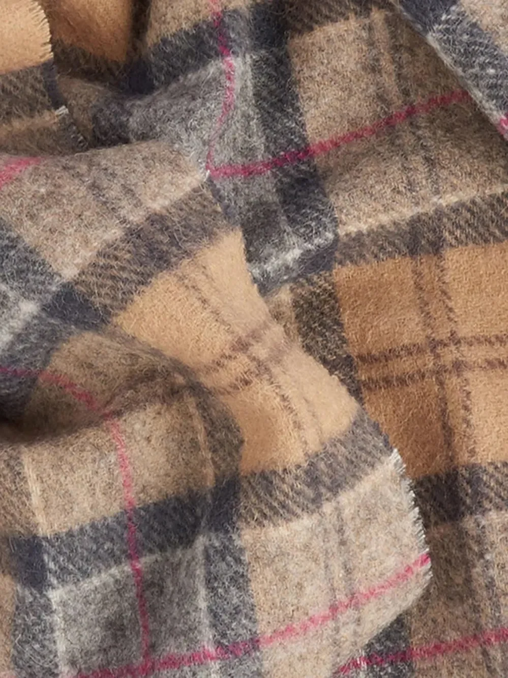 Produktbilde 2 av Tartan Lambswool Skjerf - Beige/Grå